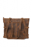 Vintage-Leder Shopper, braun